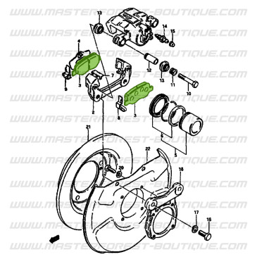 Pastilhas de travão dianteiras para Suzuki Santana