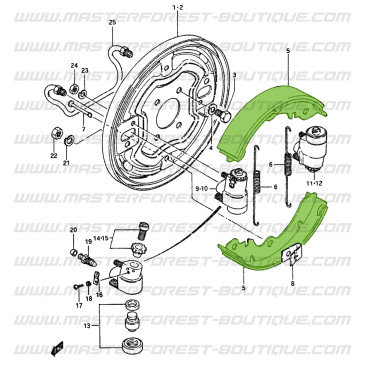 Bremsbacken vorne Suzuki 410