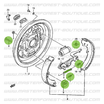 Kit di molle per montaggio ganasce freno Suzuki Samurai