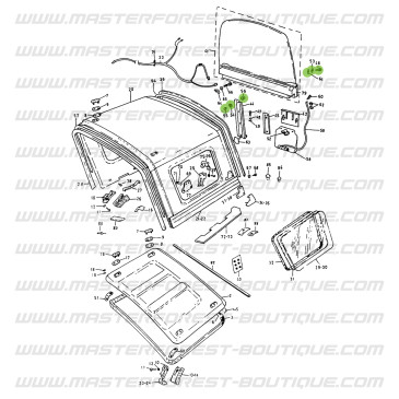 Kit vis de fixation de vitre de hard top Suzuki Santana Samurai