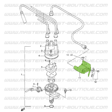 Bobina di accensione elettronica Montaggio 1 Suzuki Santana Samurai 413