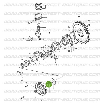 Polea de distribución en cigüeñal Suzuki Santana Samurai 413