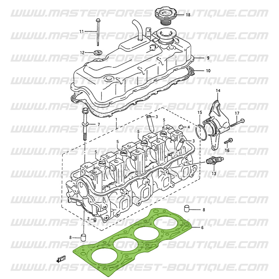 Joint De Couvercle De Soupape Athena Pour Suzuki 650 GS GL 1981-1983 - Neuf, Référence S410510015006