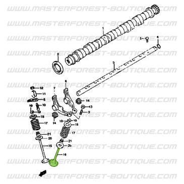 Soupape d'échappement 1.3L 16 soupapes