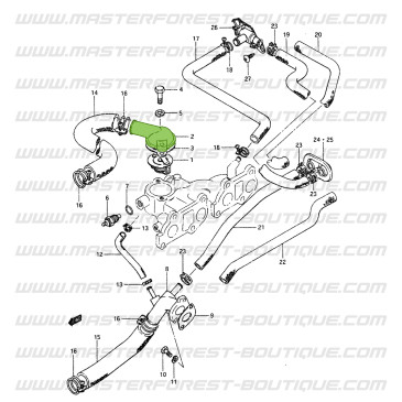 Tubo de termostato 4x4 Suzuki o Santana