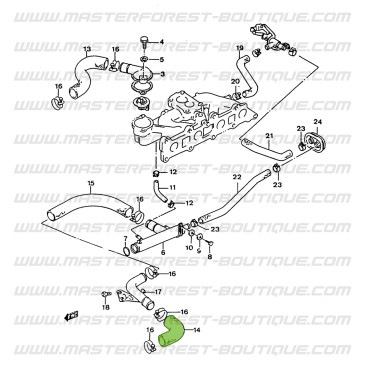 Mangueira inferior 1 – Suzuki SJ413 & Santana 413 8 válvulas