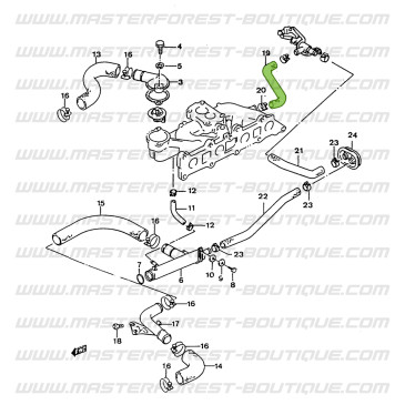 Tubo flessibile di riscaldamento 3 Suzuki Santana 413