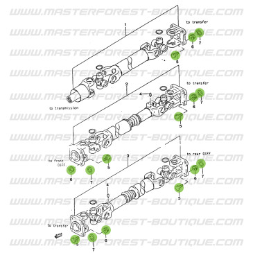 Tornillos para eje de transmisión