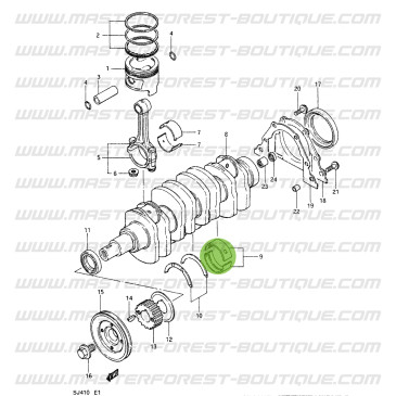Jeu coussinets de palier de vilebrequin standard Suzuki Santana Samurai 410