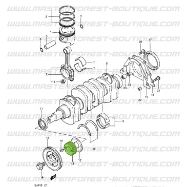 Poulie de distribution sur vilebrequin Suzuki Santana 410