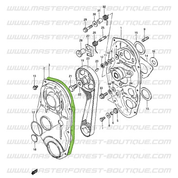 Joint de carter distribution Suzuki Santana 410