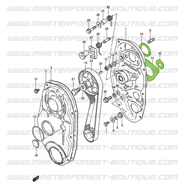 Kit joints de carter distribution côté moteur Suzuki Santana 410