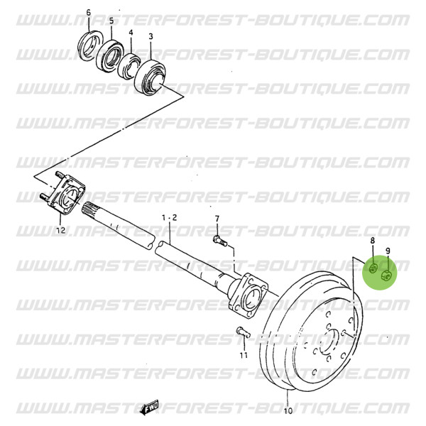 Tambour De Frein Arrière Pour Suzuki Samurai SJ - Référence DB4346