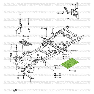Chapa de proteção térmica do silenciador de escape Suzuki Santana Samurai 410 e 413