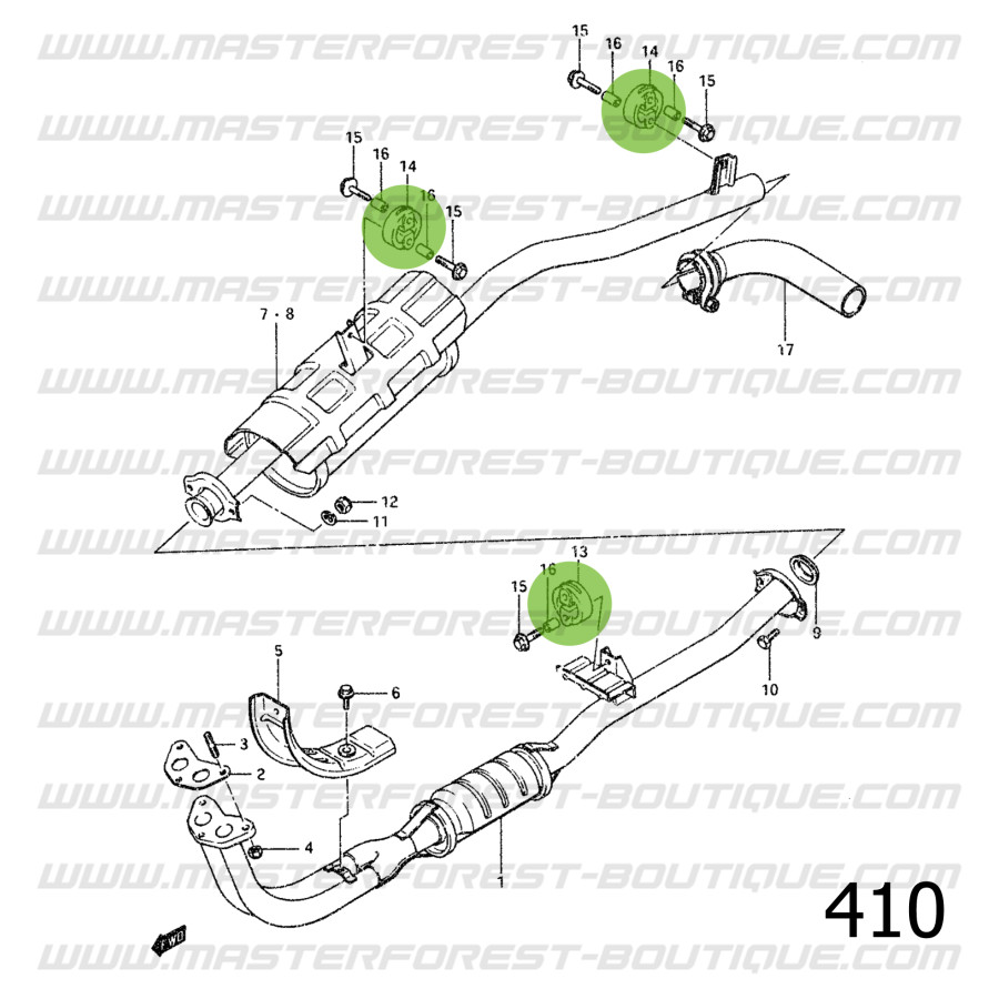 Silencieux D'échappement Neuf Pour Suzuki Samurai SJ413 - Acier Aluminisé, Nombreuses Réf. Compatibles