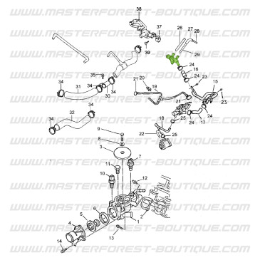 Pipe de refroidissement Suzuki Santana Samurai 1.9TD (moteur Peugeot)