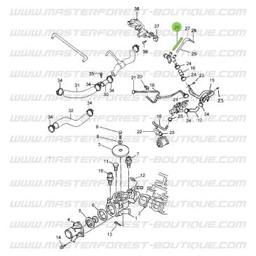 Durite de refroidissement entrée vase d'expansion - Santana & Suzuki Samurai 1.9 Turbo Diesel (moteur Peugeot)
