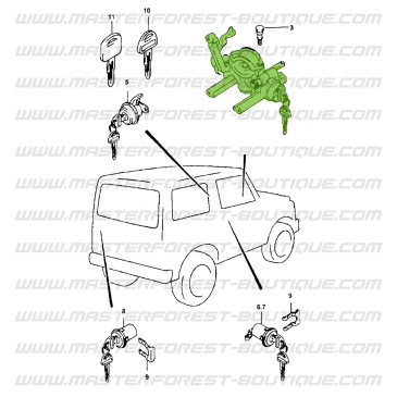Zündschalter (Startschalter) – Suzuki & Santana Samurai 413 Einspritzung / Diesel / Turbodiesel