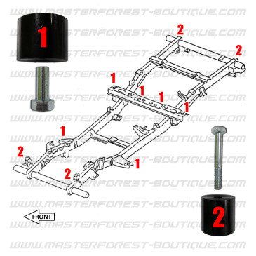 Kit body lift +4 cm Suzuki Santana Samurai avant 1998