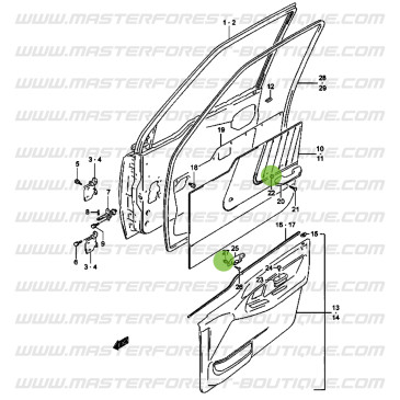 Türverkleidungs-Clip für Suzuki Santana Vitara