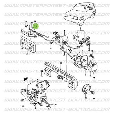 Door handle clip for Suzuki Santana Vitara