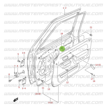 Clip per maniglia della porta interna per Suzuki Santana Jimny