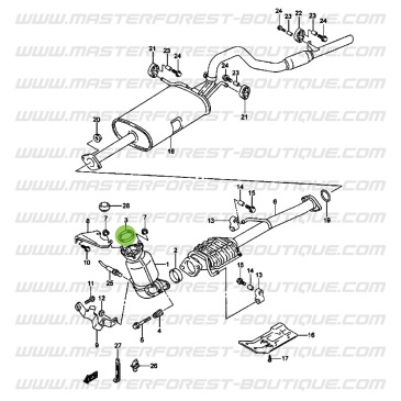 Joint échappement Suzuki Santana Vitara 1.6 injection 16 soupapes