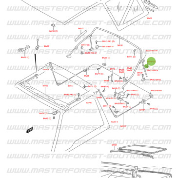 Vite di fissaggio rinforzo rollbar posteriore della capote Vitara