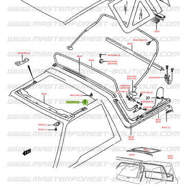Parafuso de fixação do arco dianteiro da capota Vitara MK2