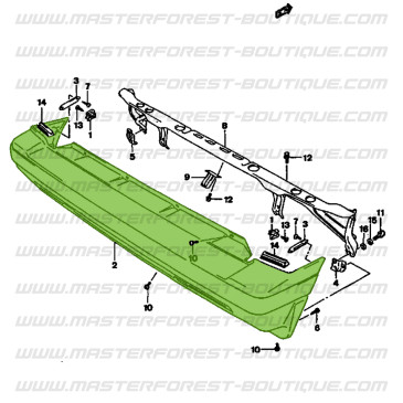 Rear bumper for Suzuki Santana Vitara 3-door