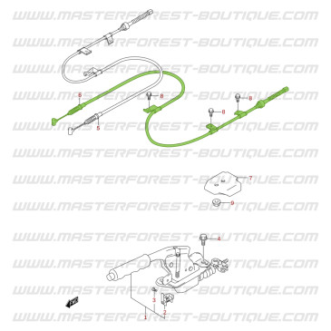 Câble de frein à main gauche pour Suzuki Santana Jimny