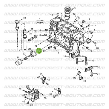 Dichtung des Ölfilters Suzuki Santana Vitara 1.9 D & TD