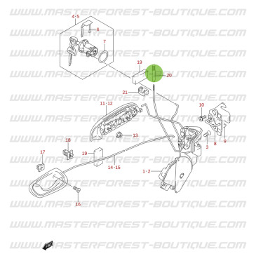 Loquet de porte Suzuki Santana Jimny