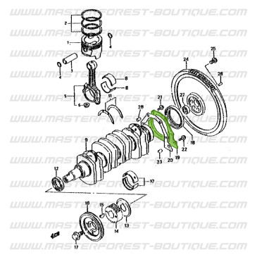Carter vilebrequin côté volant moteur Suzuki Santana Samurai 410