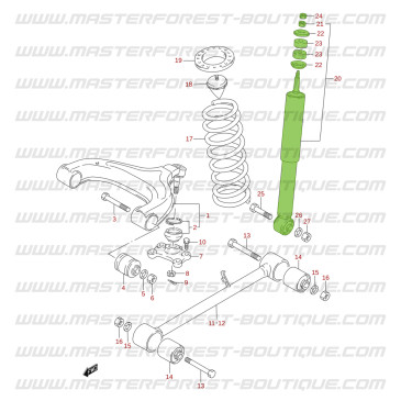 Rear Shock Absorber for Suzuki Santana Vitara up to 2005