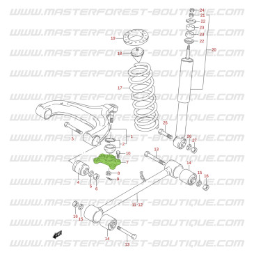 Suzuki Santana Vitara rear suspension wishbone ball mount