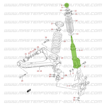 Front Right Shock Absorber for Suzuki Santana Vitara up to 2005