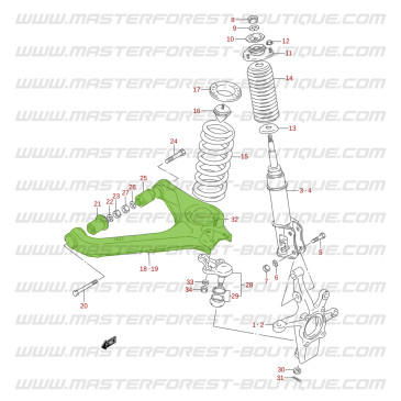 Triangle de suspension avant droit Suzuki Santana Vitara