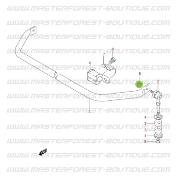 Stabilizer bar wheel nut Suzuki Santana Vitara