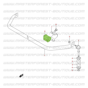 Silentbuchse für Stabilisatorstange Suzuki Santana Vitara
