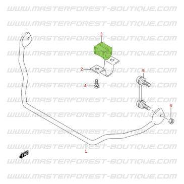 Silentblock de barra estabilizadora Suzuki Santana Jimny de gasolina