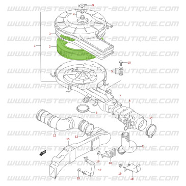 Filtre à air Suzuki Santana Vitara 1.6 8S Carburateur
