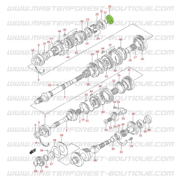Output shaft seal for Suzuki Santana Vitara gearbox