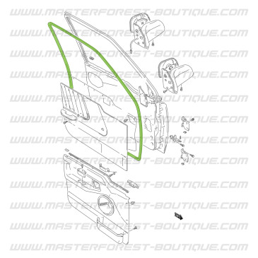 Selo da porta à esquerda Suzuki Santana Vitara 3 portas