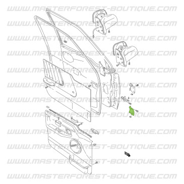 Cerniera porta anteriore inferiore sinistra o superiore destra Suzuki Santana Vitara