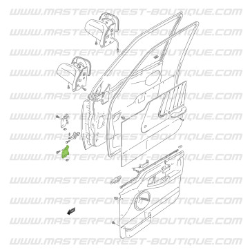 Bisagra puerta delantera inferior derecha o superior izquierda Suzuki Santana Vitara