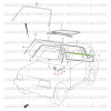 Rear door top seal, Suzuki Santana Vitara with a soft-top