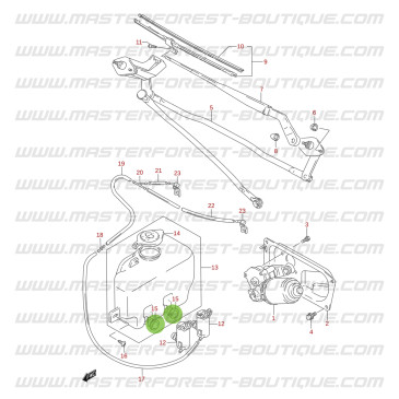 Junta da bomba da lavadora Suzuki Santana Vitara