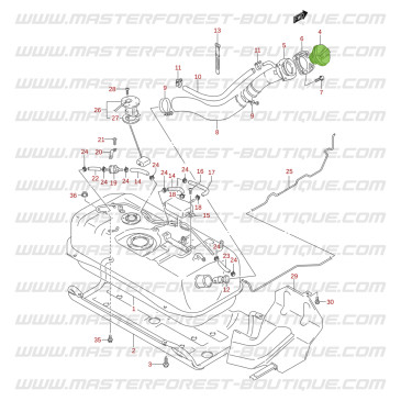 Reservoir tank cap, petrol Suzuki Santana Vitara