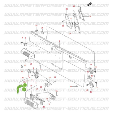 Cilindro de fechadura da porta traseira Suzuki Santana Vitara